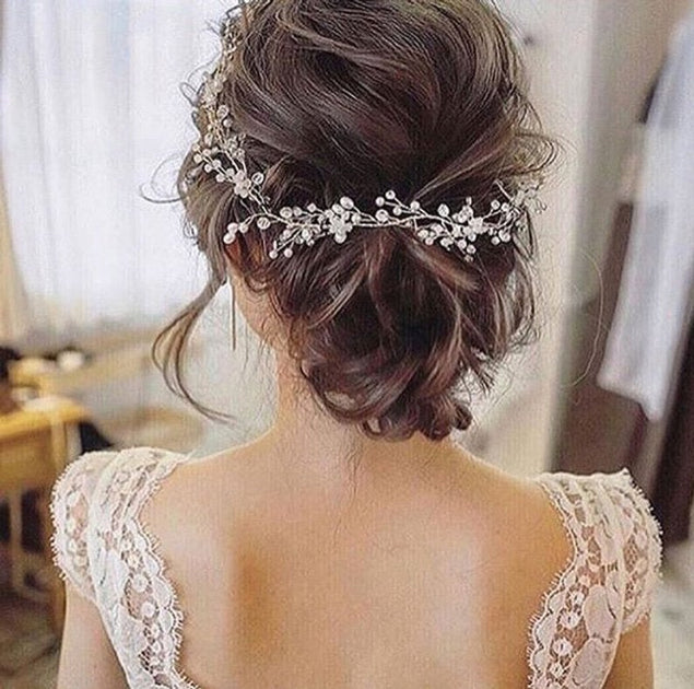 Bridal Hair Accessories Hair Piece Vine Wedding Pixie Cut Black