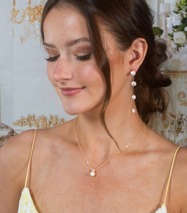 Alyssa - Pearl Bridal Earrings