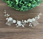 Floral Bridal Hair Comb - Molly