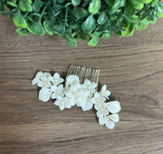 White Flower Hair Piece - Jordan