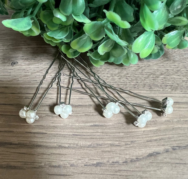 Pearl Bridal hair pins - Allison