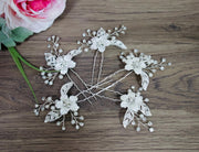 Bridal hair pins - Heather