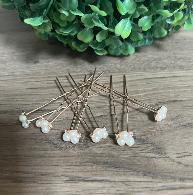 Pearl Bridal hair pins - Allison