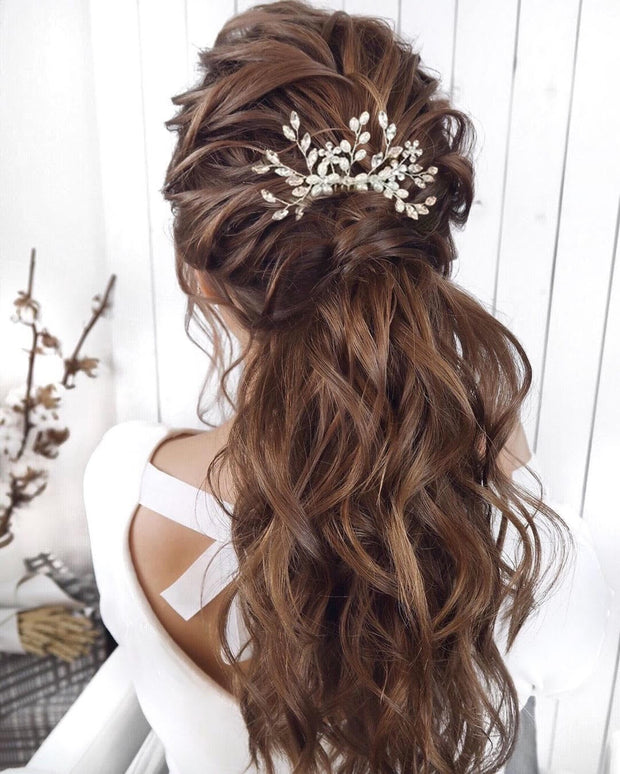Pearl Bridal Hair piece-Autumn