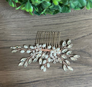 Pearl Bridal Hair comb-Autumn