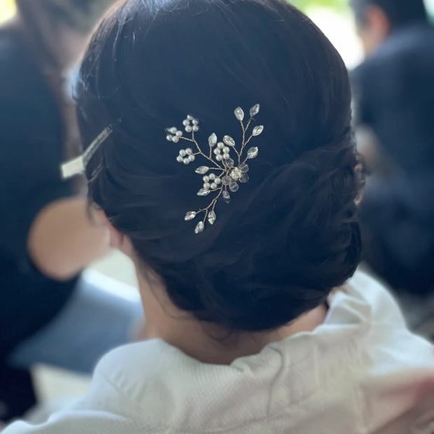 Floral Crystal hair pins - Katherine