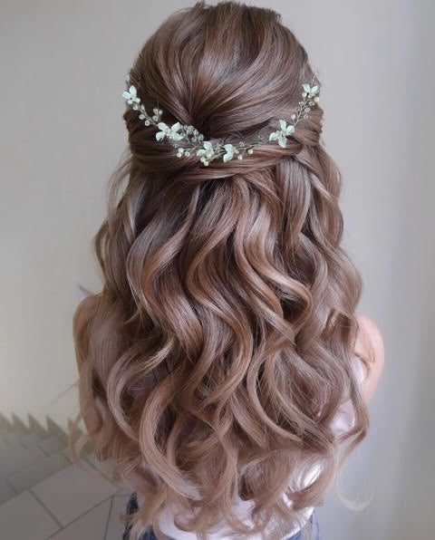 Floral Bridal Hair wreath - Kelli