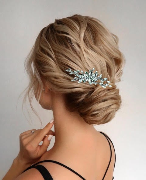 Bridal Crystal Hair Piece - Casey