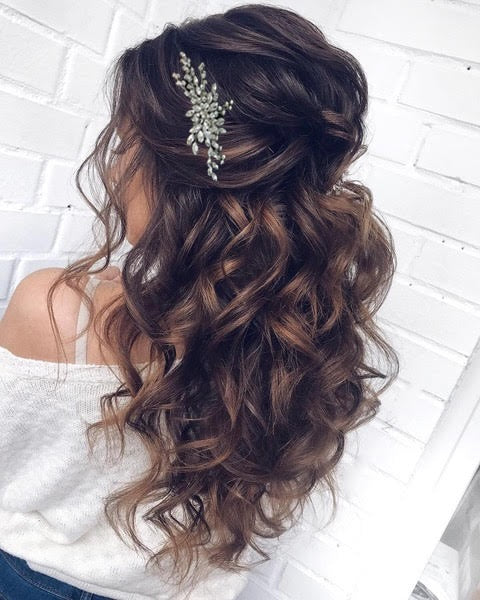 Bridal Crystal Hair Piece - Casey