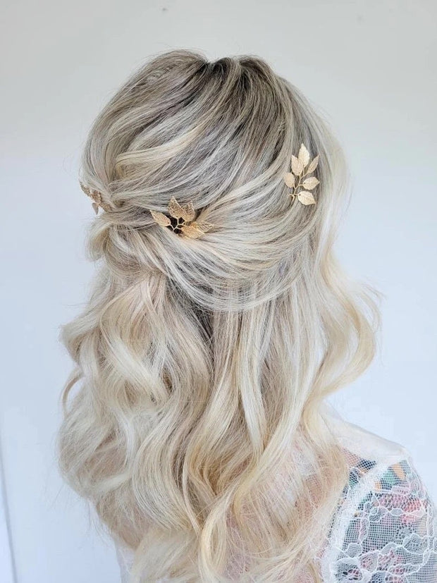 Sara - Leaf hair pin