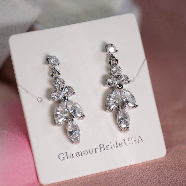 Kristen - Crystal Bridal Earrings