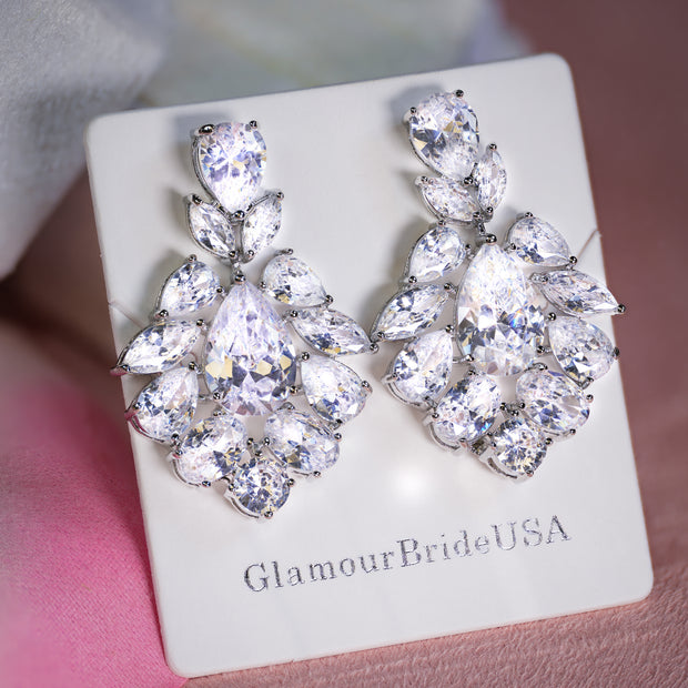 Meghan - Crystal Bridal Earrings