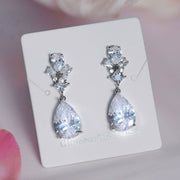 Wedding Crystal Drop Earrings - Holly