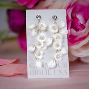 Kathleen - Floral Bridal Earrings