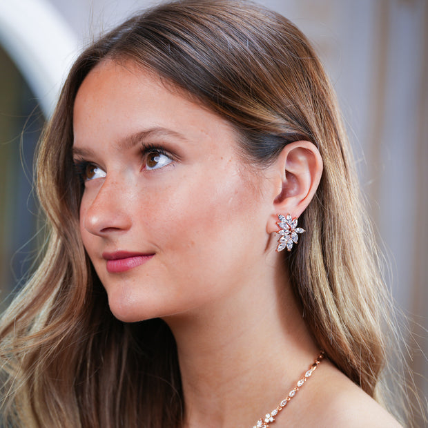 Elizabeth-Crystal Bridal Earrings
