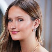Tiffany - Rose Gold Crystal Tear Stud Earrings