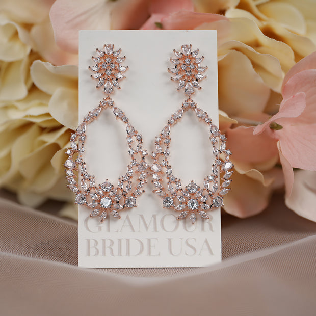 Brittney - Crystal Bridal Earrings Small