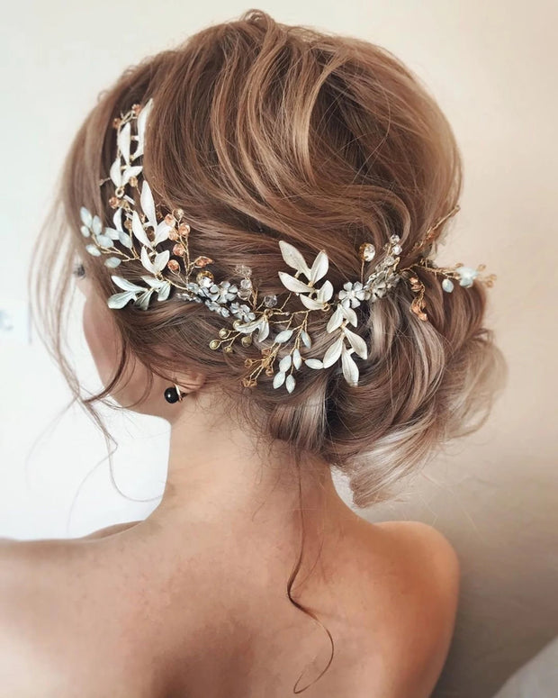 Linda - Bridal Floral Hair Vine