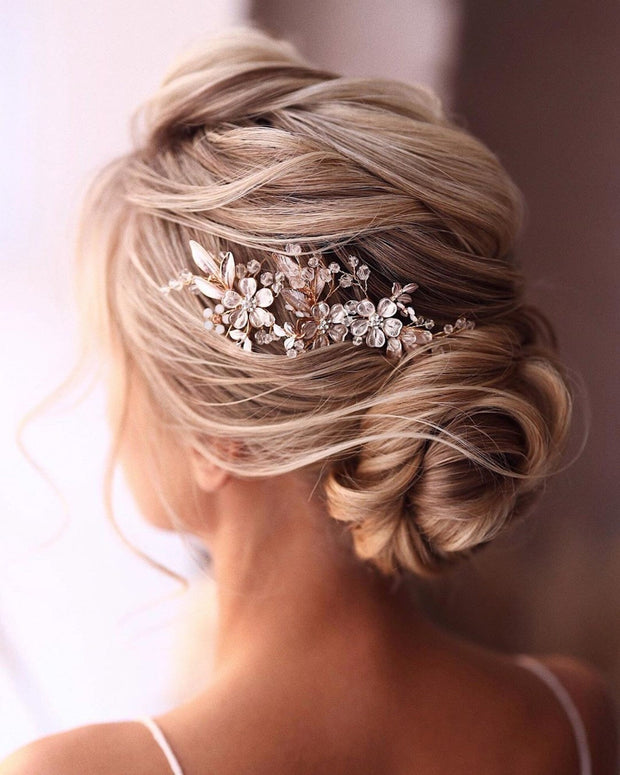 Floral Wedding hair pins - Tiffany
