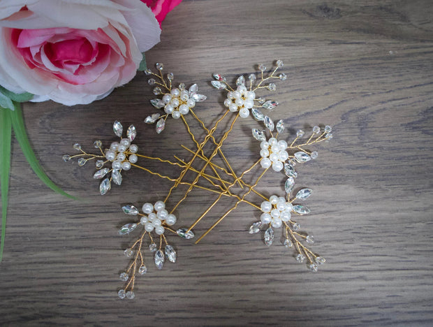 Pearl Wedding hair pins - Kimberly