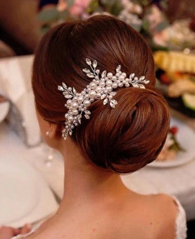 Pearl Bridal Hair Comb - Latasha