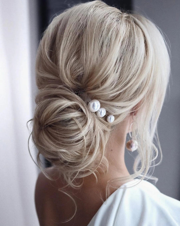 Pearl Wedding hair pins - Linda