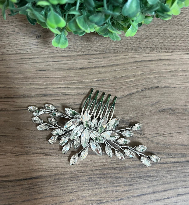 Bridal Crystal Hair Piece - Casey