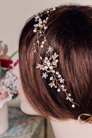 Bridal Headband Gold Wedding Headband Bridal Rhinestone Headpiece Crystal Bridal Hair Band Vintage Head wrap Bridal Hair Accessories