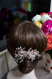 Bridal Hair Piece Rose Gold Wedding Hair Piece Bridal Headpiece Wedding Hair Accessories Rose Gold Bridal Hair Comb Rose Gold Bridal Clip