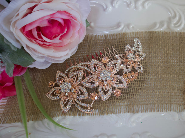 Crystal Bridal hair comb - Angelica