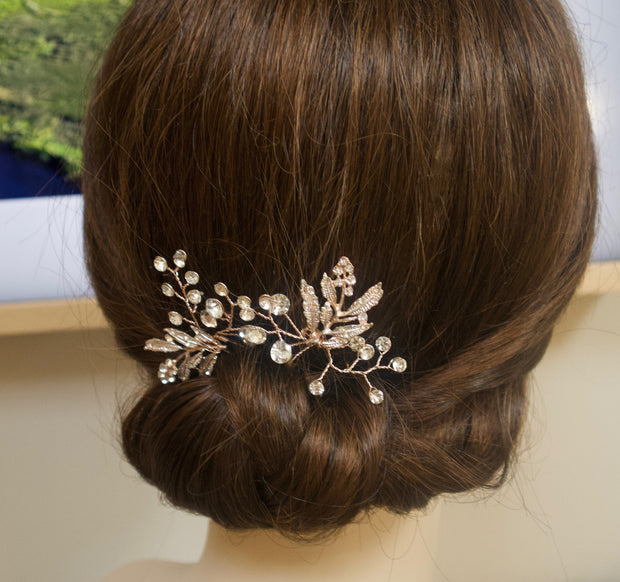 Wedding Hair Pins Wedding Hair Accessories Silver Bridal Hair Pins Bridal Comb Rose Gold Wedding Comb Bridal Headpiece