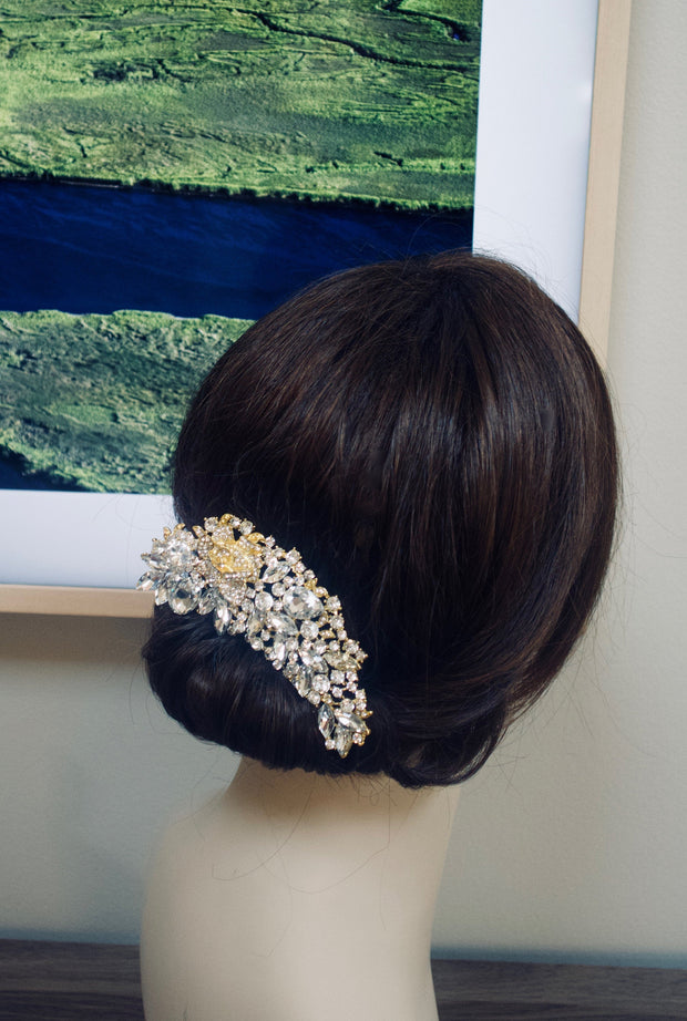 Crystal bridal hair piece Crystal wedding hair comb Bridal hair accessories Crystal wedding headpiece Floral hair comb