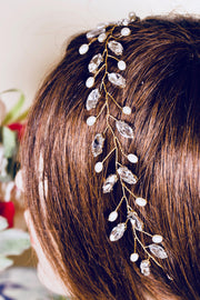 Wedding Headband Bridal Hair Vine  Boho Bridal Hair Vine Gold Bridal Headband Gold Hair Vine Wedding Hair Accessories Boho Bridal Hairpiece