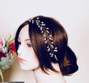 Wedding Headband Bridal Hair Vine Crystal hair vine silver Hair vine Bridal hair piece Bridal hair vine Bridal Headband Crystal Headband
