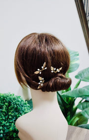 Bridal Hair pins Wedding Hair pins Wedding Hair Accessories Leaf Bridal Hair pins Wedding Hair pins Gold Leaf Bridesmaid Hair Pins