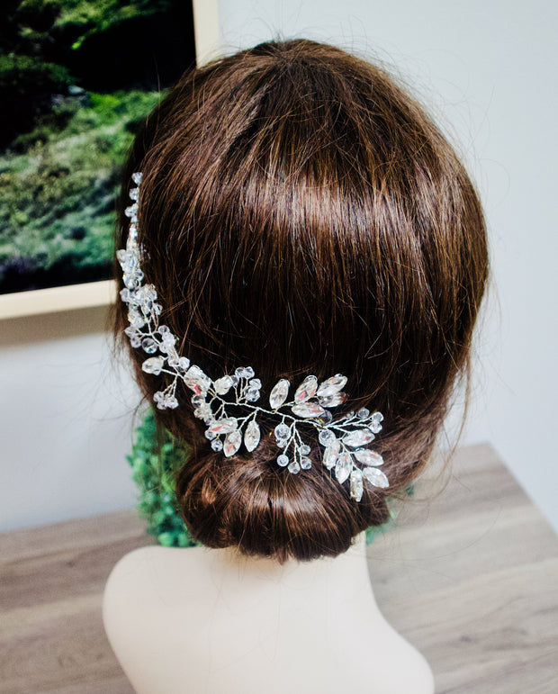 Bridal Hair piece Wedding Hair Vine Wedding Hair Accessories Bridal Hair Piece Bridal Hair Accessories Silver Wedding Hair piece Crystals