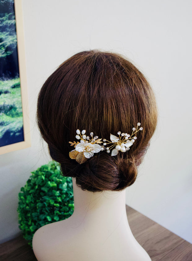 Bridal Hair Piece Bridal Hair Accessories Wedding Hair Accessories Bridal Hair pin Gold Hair Comb Bridal Headpiece Bridesmaid Hair Pins