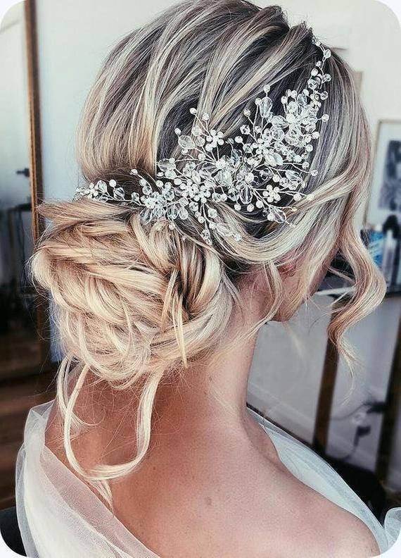 Bridal hair vine Wedding hair vine Gold Bridal hair piece Wedding headband Wedding Hair Accessories Crystal Bridal hair vine Bridal headband