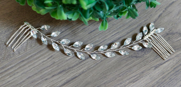 Bridal Hair vine Wedding hair vine Bridal headpiece Wedding headpiece Bridal Hair piece Wedding Hair Accessories Silver Crystal hair vine