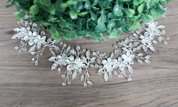 Bridal hair vine  Bridal hair piece Gold Bridal headpiece Bridal headband Wedding headband Wedding hair piece Wedding hair vine Floral