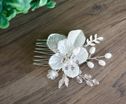 Bridal hair pin Bridal hair comb Gold Bridal hair accessories Silver Wedding hair accessories Bridesmaids Gift Mother of Pearl Hair comb