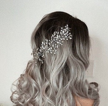 Bridal hair vine  Bridal hair accessories Crystals Bridal hair vine Silver Wedding hair piece Wedding hair Accessories Wedding hair vine