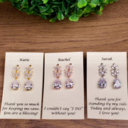 Bridesmaids Gift Bridesmaids Earrings Personalized Bridesmaids Earrings Bridal Earrings Wedding Earrings Bridesmaids gift  Drop Earrings