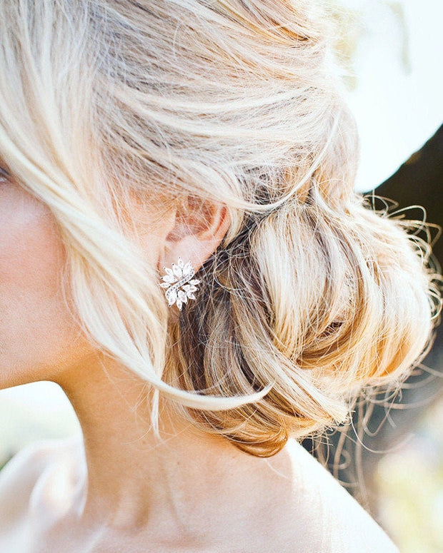 Tiffany - Crystal Tear Stud Earrings