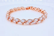 Crystal Rose Gold Bridal Bracelet