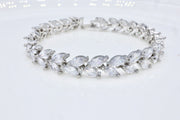 Crystal Silver  Bridal Bracelet