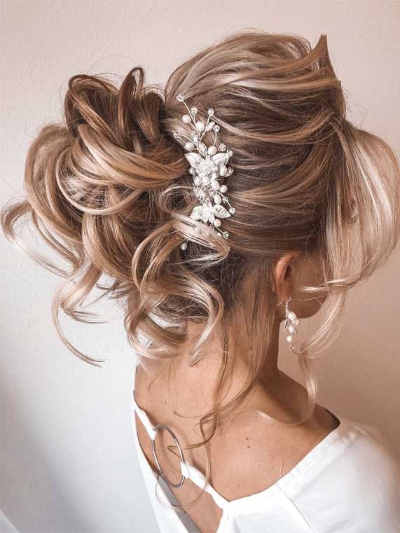 Floral Crystal Hair Piece - Caroline
