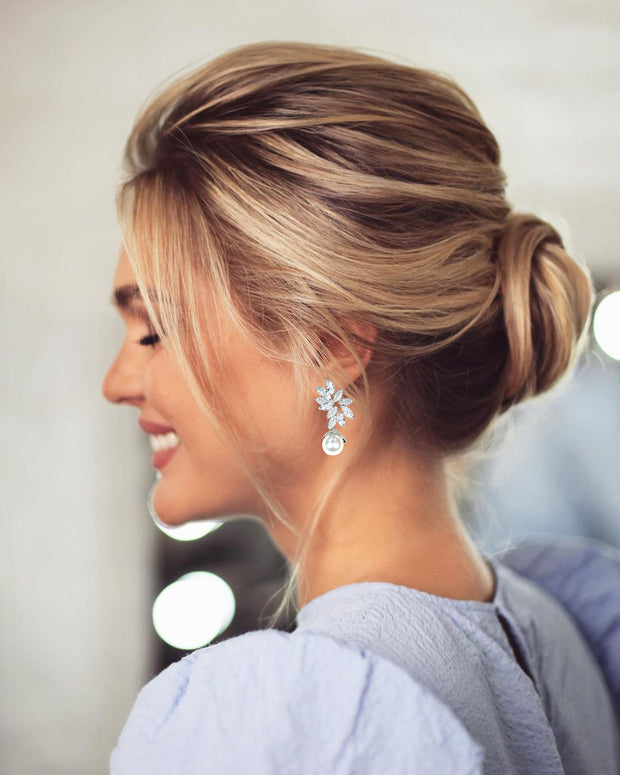 Shannon - Pearl Bridal Earrings