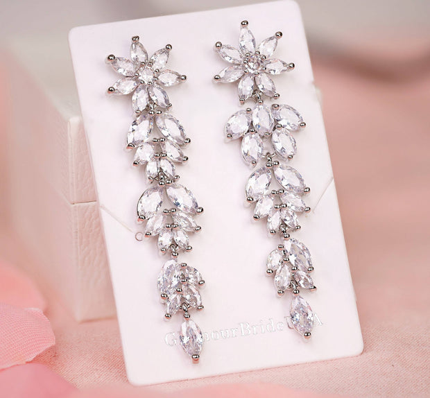 Bridal Crystal Necklace Set - Kimberly