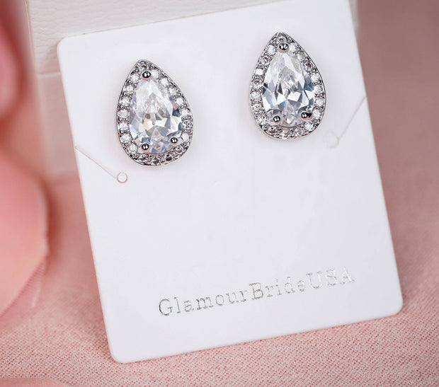 Gorgeous Swarovski Teardrop Crystal Earrings - Erin